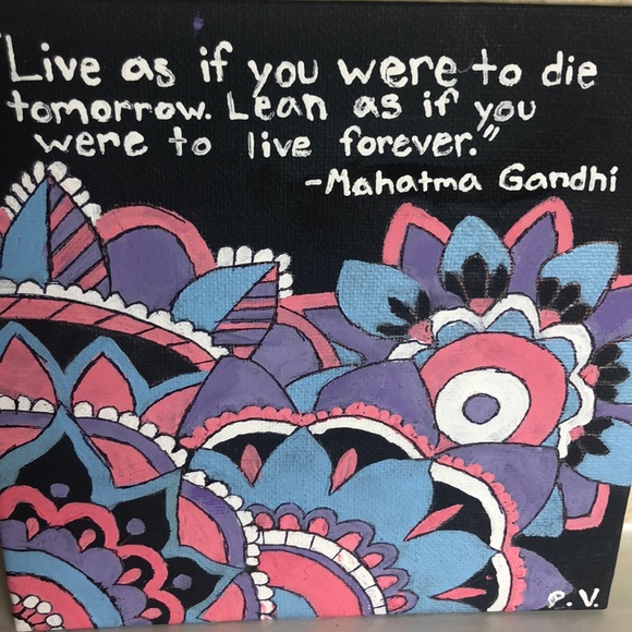 Hand Painted Mandala Art by: Priscilla Val… - Picture 3 of 4